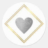 huwelijksliefde ronde sticker (Voorkant)