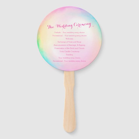 Huwelijksliefde zit in het luchtbel kunstprogramma handwaaier (Achterkant)