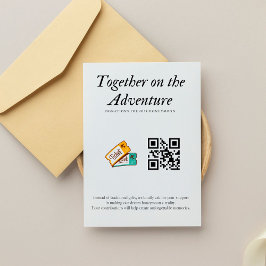 Huwelijkslijst Honeymoonfonds QR-code Cadeau Kaart