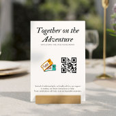 Huwelijkslijst Honeymoonfonds QR-code Cadeau Kaart