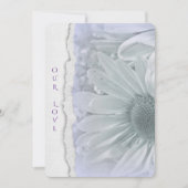 huwelijksmaaltijd in zacht paars met verscheurde p kaart (Voorkant)