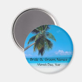 Huwelijksmagneet met trouwdatum magneet (Voorkant / Achterkant)