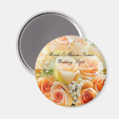 Huwelijksmagnet favor template magneet (Voorkant / Achterkant)