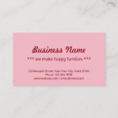 huwelijksmakelaar of ander aanpasbaar beroep visitekaartje (Achterkant)