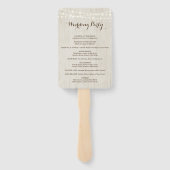 Huwelijksmassa / Ceremonie programma Fan | biertoa Handwaaier (Achterkant)