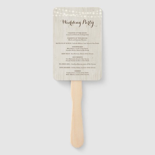 Huwelijksmassa / Ceremonie programma Fan | biertoa Handwaaier (Achterkant)