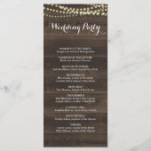 Huwelijksmassa / Ceremonie programma Fan | Rustiek Programmakaart (Achterkant)