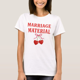 Huwelijksmateriaal kersenslus t-shirt