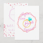 Huwelijksmeisje kaart (Voorkant / Achterkant)