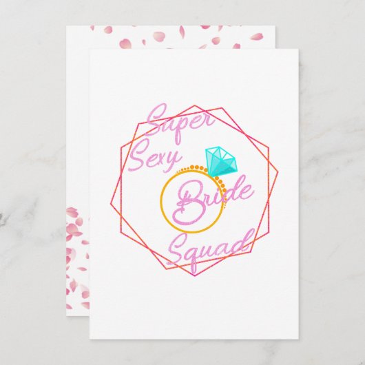 Huwelijksmeisje kaart (Voorkant / Achterkant)