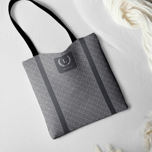Huwelijksmeisje Monogram Naam Initiaal Luxe Grieks Tote Bag