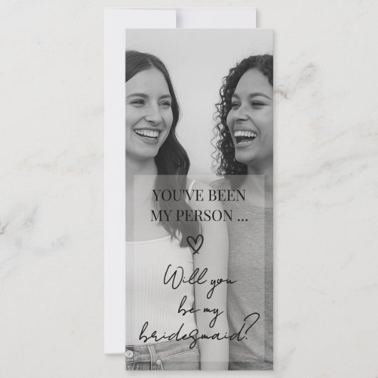 Huwelijksmeisje Voorstel Fotokaart met Herinnering Save The Date (Voorkant)