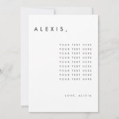 Huwelijksmeisje Voorstelkaart Kaart (Achterkant)