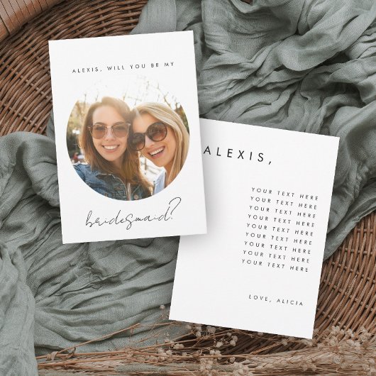 Huwelijksmeisje Voorstelkaart Kaart