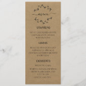 Huwelijksmenu Ambachtspapier  Menu (Voorkant)