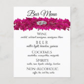 Huwelijksmenu - Fuchsia Orchids Wit- (Achterkant)