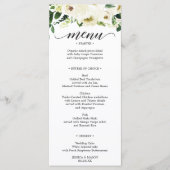 Huwelijksmenu kaart of Bruiloft Menu Kaart (Voorkant)