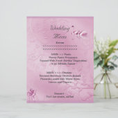 Huwelijksmenu Programma Roze Zwanen Boog Set (Staand voorkant)