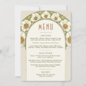 Huwelijksmenu Vintage Art Nouveau van Mucha Kaart (Voorkant)