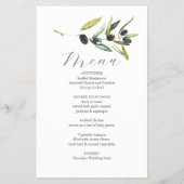 Huwelijksmenu's Botanische Olijftak Budget Flyer (Voorkant)