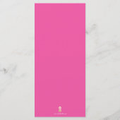Huwelijksmenu's Eenvoudig Monogram Fuchsia Roze Menu (Achterkant)