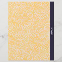 Huwelijksmenu's | Ontvanger divider | goudbloemen