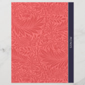 Huwelijksmenu's | Ontvanger divider |  Rode Floral (Voorkant)