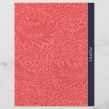 Huwelijksmenu's | Ontvanger divider | Rode Floral