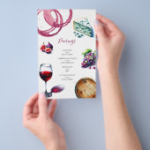 Huwelijksmenu's Wijn & Kaasproeverij Flyer (Hand)