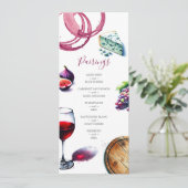 Huwelijksmenu's Wijnliefhebbers Proeven Menu (Staand voorkant)