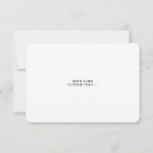 Huwelijksminimalistische bedankkaart (Achterkant)