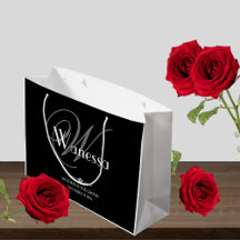 Huwelijksmoeder van de bruidegom Elegant Monogram