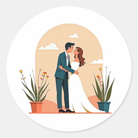 Huwelijksmoment Sticker (Voorkant)