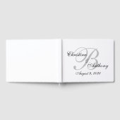 Huwelijksmonogram Aangepast gastenboek | Inlogboek (Volledig)