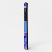 Huwelijksmonogram blauw roos Case-Mate iPhone case (Achterkant/links)