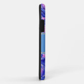 Huwelijksmonogram blauw roos Case-Mate iPhone case (Achterkant/rechts)