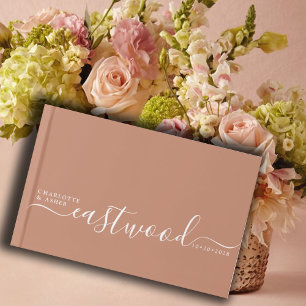 Huwelijksmonogram bruiloftsklei gastenboek