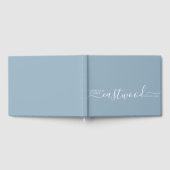 Huwelijksmonogram Dusty Blue Wedding Gastenboek (Volledig)