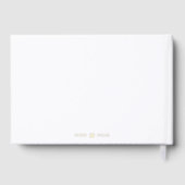 Huwelijksmonogram Elegante Eenvoudige Gouden Folie Gastenboek (Achterkant)