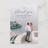 Huwelijksmonogram | Elegante en moderne scriptfoto Bedankkaart (Voorkant)