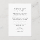 Huwelijksmonogram | Elegante en moderne scriptfoto Bedankkaart (Achterkant)