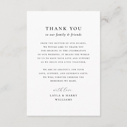 Huwelijksmonogram | Elegante en moderne scriptfoto Bedankkaart (Achterkant)