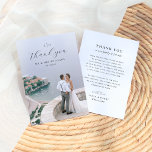 Huwelijksmonogram | Elegante en moderne scriptfoto Bedankkaart<br><div class="desc">Een elegante foto bedankkaart die overeenkomt met ons Monogram | Alles in één QR-code foto bruiloft collectie. Dit ontwerp toont uw initialen en hieronder "dank u" in een elegant script. Op de achterkant van de kaart staat een aangepaste, oprechte bedankboodschap om je dankbaarheid aan vrienden en familie uit te drukken....</div>