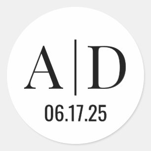 Huwelijksmonogram Envelop Stickers Huwelijk