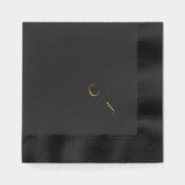 Huwelijksmonogram gepersonaliseerd elegant goud folie servetten (Voorkant)