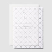 Huwelijksmonogram Modern Minimal Black White Vellum Uitnodigingen (Offset (Uitnodiging))