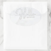 Huwelijksnaam Badge Ovale Sticker (Tas)