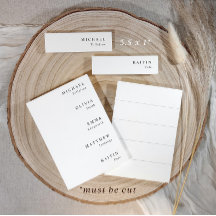 Huwelijksnaamlabels voor menu's 3,5 x 1 dunne kaar