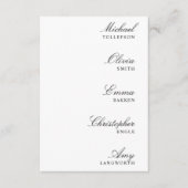 Huwelijksnaamlabels voor menu's 3,5 x 1 Scriptkaar (Voorkant)