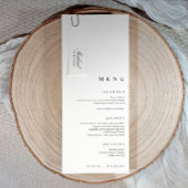 Huwelijksnaamlabels voor menu's 3,5 x 1 Scriptkaar